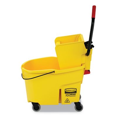 Image showing  44 qt. WaveBrake 2.0 Mop Bucket with Wringer Combo, Side-Press, Yellow, Plastic