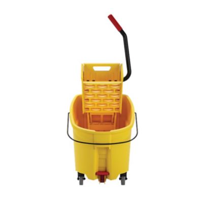 Image showing  44 qt. WaveBrake 2.0 Mop Bucket with Wringer Combo, Side-Press, Yellow, Plastic
