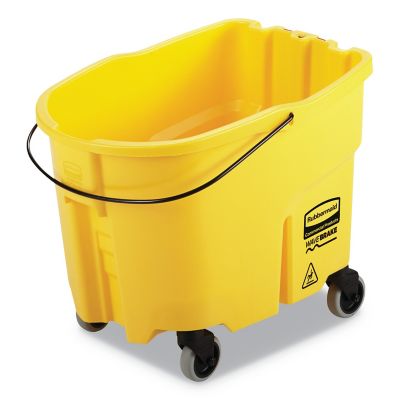 Rubbermaid 35 qt. WaveBrake 2.0 Mop Bucket, Yellow, Plastic, Floor Finishing