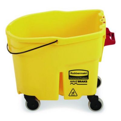 Image showing  35 qt. WaveBrake 2.0 Mop Bucket, Yellow, Plastic, Floor Finishing