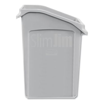 Image showing  23 gal. Slim Jim Under-Counter Poly Trash Container, Gray