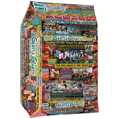 Image showing 9 th Gentle Giants All Life Stages Natural NON-GMO Beef and Bacon Recipe Dry Dog Food, 24 lb. Bag