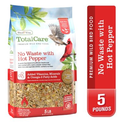 Royal Wing Total Care No Waste Wild Bird Food with Hot Pepper, 5 lb.
