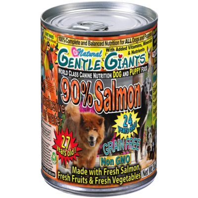 Gentle Giants Natural NON-GMO Dog and Puppy Salmon Pate Wet Dog Food, 13 oz. Can