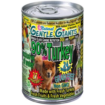 Gentle Giants All Life Stages Turkey Recipe Wet Dog Food, 13 oz. Can, Pack of 12