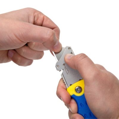Image showing  3.5 in. Lockback Folding Utility Knife with Disposable Razor Blade, 42441