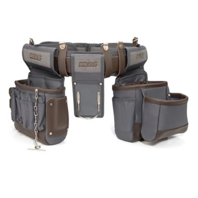 Image showing  13 Pocket Electrician's Tool Rig, 1,800D Polyester, Top Grain Leather