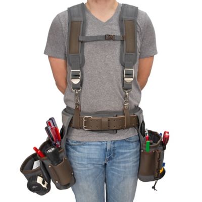 Image showing 6 th Estwing 13 Pocket Electrician's Tool Rig, 1,800D Polyester, Top Grain Leather