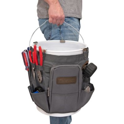 Image showing 5 th Estwing 12.6 in. 28-Compartment Bucket Tool Organizer, 1,800D Polyester Fabric