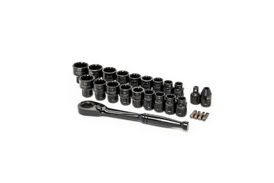 Crescent X6 Pass Thru Spline Socket Set, 25 pc., CX6PT25