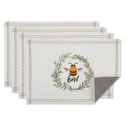 Design Imports Honey Bee Kitchen Place Mats