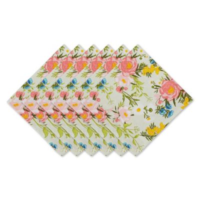 DII Spring Bouquet Print Napkin Set, 6 pc.