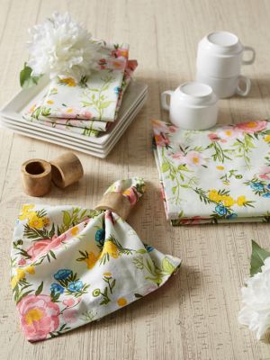 Image showing  Spring Bouquet Print Napkin Set, 6 pc.