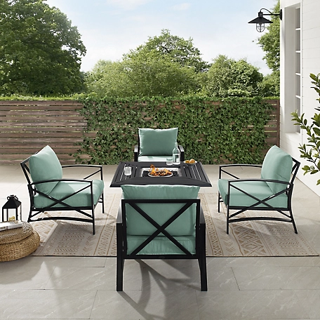 Crosley 5 pc. Kaplan Outdoor Conversation Set with Fire Table