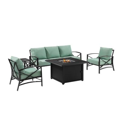 Image showing  5 pc. Kaplan Outdoor Sofa Set with Fire Table