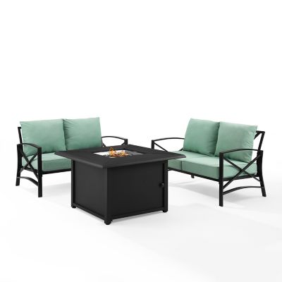 Image showing  3 pc. Kaplan Outdoor Conversation Set with Fire Table