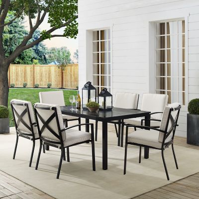 Crosley 7 pc. Kaplan Outdoor Dining Set, Oat