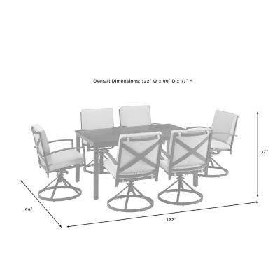 Image showing  7 pc. Kaplan Outdoor Dining Set, KO60022BZ-MI