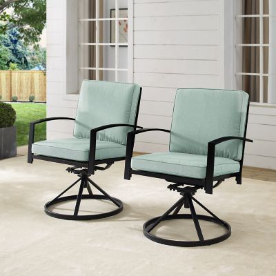 Crosley 2 pc. Kaplan Outdoor Dining Swivel Chair Set