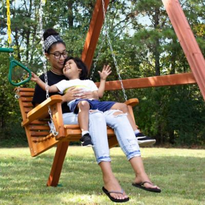 Image showing  Cedar Babysitter Swing, 24 in. L x 22 in. W x 22 in. H, 200 lb. Capacity
