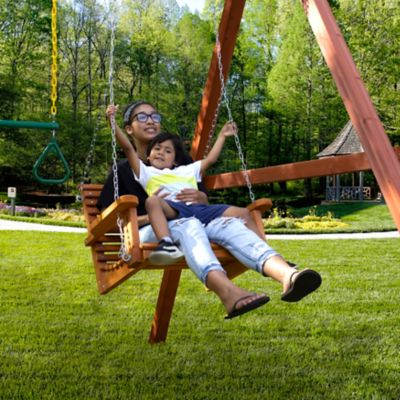 Image showing  Cedar Babysitter Swing, 24 in. L x 22 in. W x 22 in. H, 200 lb. Capacity
