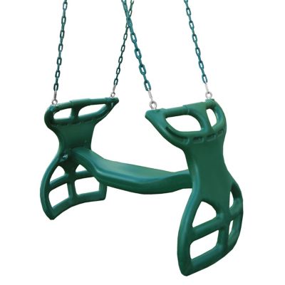 Gorilla Playsets Dual Ride Multi-Child Glider Swing, 150 lb. Capacity, Green, 38 in. x 16 in. x 24 in., Ages 3-11