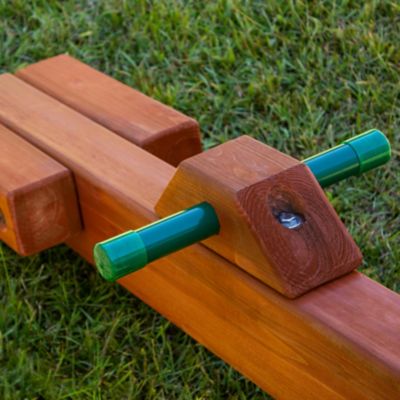 Image showing  Wooden See-Saw, Redwood Stain