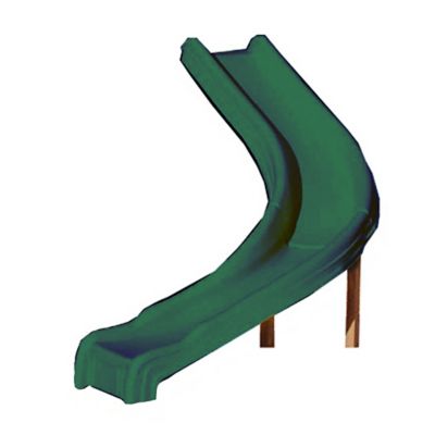 Gorilla Playsets Side Winder Slide for 48-60 in. Platforms, 250 lb. Capacity, Green, 78 in. x 63 in. x 7.25 in.