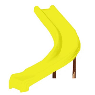 Gorilla Playsets Side Winder Slide for 48-60 in. Platforms, Yellow, 78 in. x 63 in. x 7.25 in., 250 lb. Capacity