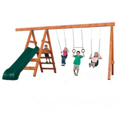 Image showing  Summit Slide, Mounts to 4 ft. Platforms, Green, 44.25 in. x 24.25 in. x 12.25 in., 250 lb. Capacity, 2 pc.