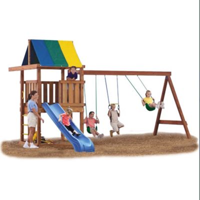 Image showing  2 pc. Summit Slide, Mounts to 4 ft. Platforms, Blue, 44.25 in. x 24.25 in. x 12.25 in., 250 lb. Capacity