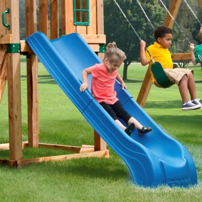 Image showing 5 th Gorilla Playsets 2 pc. Summit Slide, Mounts to 4 ft. Platforms, Blue, 44.25 in. x 24.25 in. x 12.25 in., 250 lb. Capacity