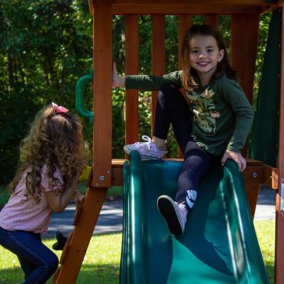 Image showing  Ranger Plus Wooden Playset, 144 in. x 131 in. x 92 in., 115 lb. Capacity per Swing