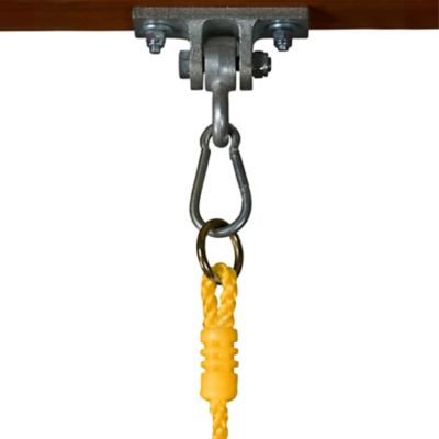 Image showing  High-Back Infant Swing, Green with Yellow Rope, 11 x 15 x 21 in., 35 lb. Capacity, for Ages 7 Months-3 Years