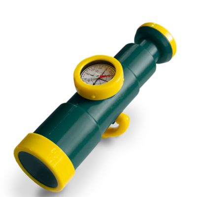 Gorilla Playsets Toy Telescope with Working Compass, Non-Magnifying, Green/Yellow, 12 in. x 3.5 in. x 3.5 in.