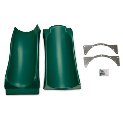 Image showing  Olympus Wave Slide for 5 ft. Platforms, Green, 105.75 in. x 20.50-23.25 in. x 60 in., 250 lb. Capacity