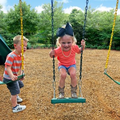 Image showing 6 th Gorilla Playsets Stand-Up Swing, Green, 13 in. x 1.25 in. x 13 in., 100 lb. Capacity, For Ages 3-11