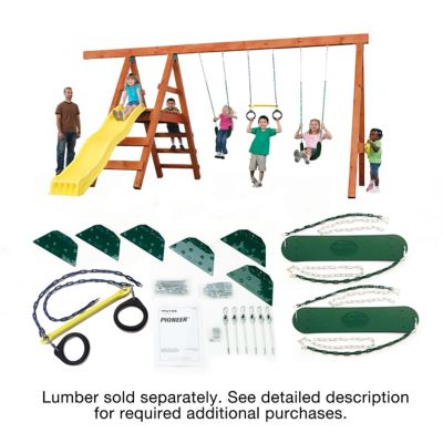 Gorilla Playsets Pioneer DIY Play Set Hardware Kit, Slide and Lumber Not Included