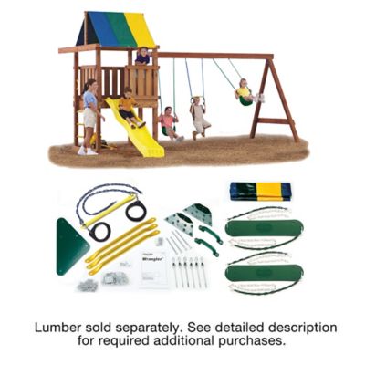 Gorilla Playsets Wrangler DIY Playset Hardware Kit, Slide and Lumber Not Included