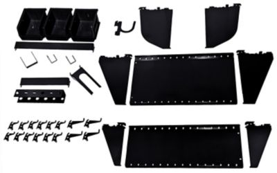 Wall Control Industrial Workstation Slotted Accessory Kit, Black