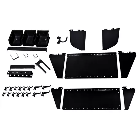 Wall Control Industrial Workstation Slot Accessory Kit Black Pegboard Accessories