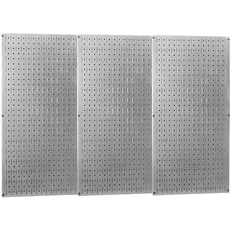Wall Control 4 ft. Industrial Metal Pegboard Pack, Galvanized Steel