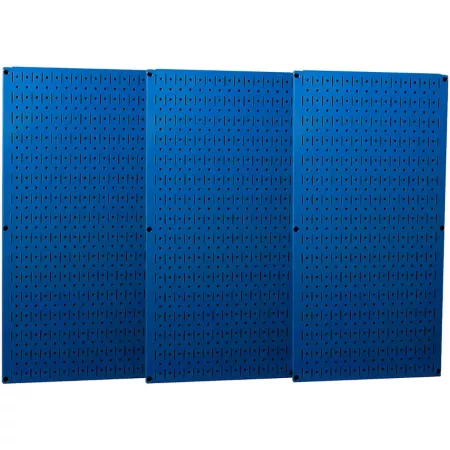 Wall Control 4' Industrial Metal Pegboard Pack Blue Pegboards