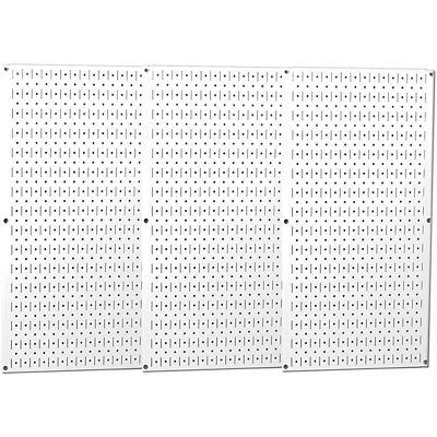 Wall Control 4 ft. Industrial Metal Pegboard Pack, White