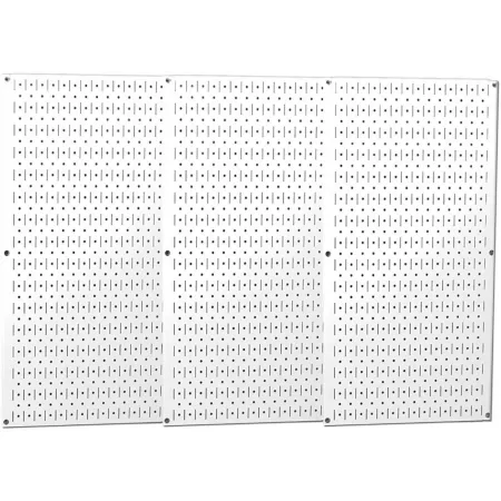 Wall Control 4' Industrial Metal Pegboard Pack White Pegboards