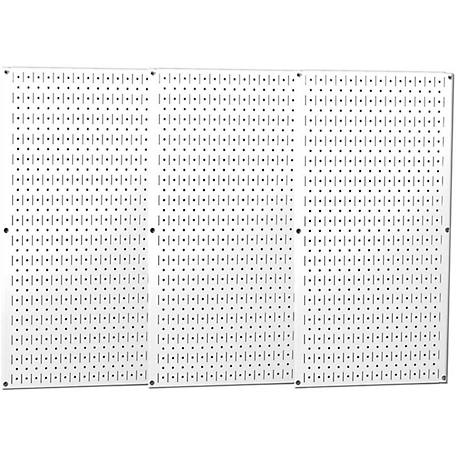 Wall Control 4 ft. Industrial Metal Pegboard Pack, White
