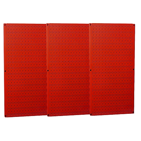 Wall Control 4 ft. Industrial Metal Pegboard Pack, Red