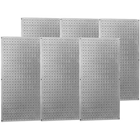 Wall Control 8 ft. Industrial Metal Pegboard Pack, Galvanized Steel