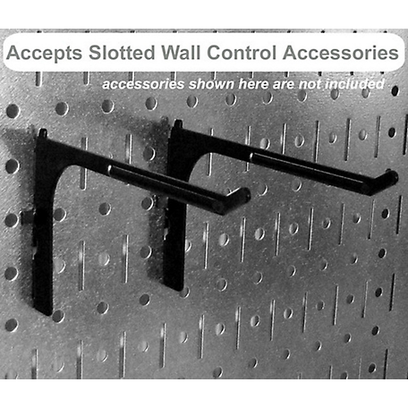 Wall Control 35-P-3296GY Pegboard,Round,32 in. H,96 in. W,Gray