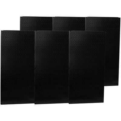 Wall Control 8 ft. Industrial Metal Pegboard Pack, Black